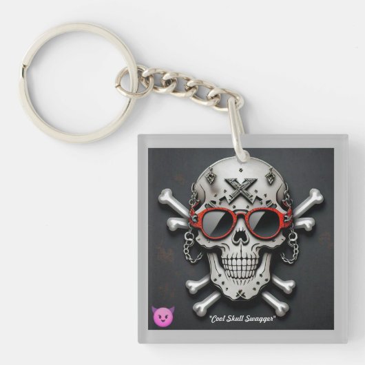 Rockstar Attitude Graphic Sleutelhanger (Voorkant)