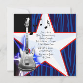 Rockstar Baby Boy Shower Kaart (Achterkant)