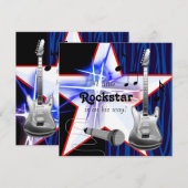 Rockstar Baby Jongensfeest Kaart (Voorkant / Achterkant)