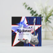 Rockstar Baby Jongensfeest Kaart (Staand voorkant)