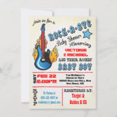 Rockstar babydouche Uitnodigingen (Voorkant)