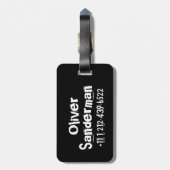 Rockstar blauw kinder id bagagelabel (Achterkant verticaal)