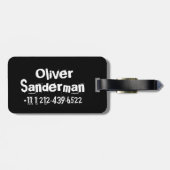 Rockstar blauw kinder id bagagelabel (Achterkant horizontaal)