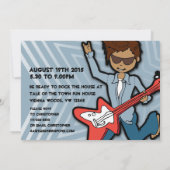 Rockstar boy 10e verjaardag sinaasappel blauw uitn kaart (Achterkant)