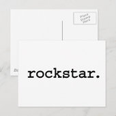 Rockstar. Briefkaart (Voorkant / Achterkant)