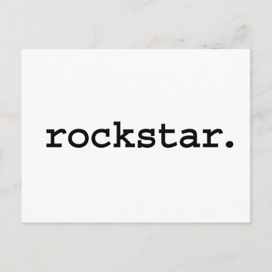 Rockstar. Briefkaart (Voorkant)