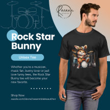 Rockstar Bunny Unisex T-shirt