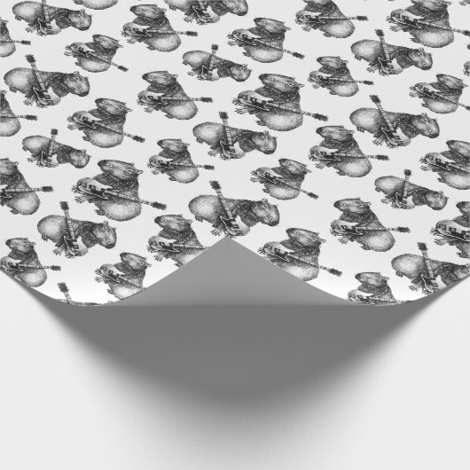 Rockstar Capybara Cadeaupapier (Hoek)