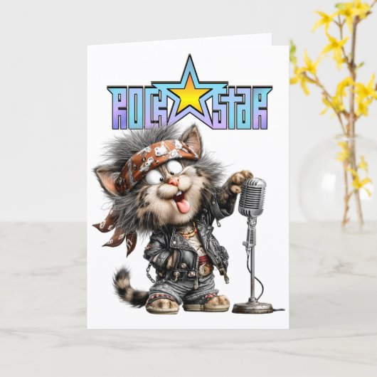 ROCKSTAR Card Kaart (Gele Bloem)