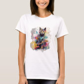 rockstar cat cat lover design  t-shirt (Voorkant)