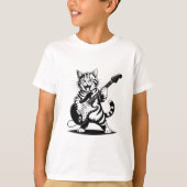 Rockstar Cat Guitar Solo – Funny Music Lover Gift T-shirt (Voorkant)