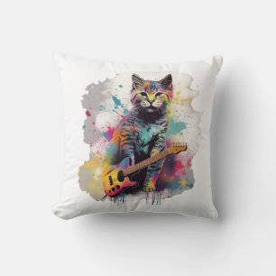 Rockstar Cat Lover Design Kussen