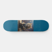 ROCKSTAR CAT SPEELT GITAAR SKATEBOARD DEK (Horizontaal)