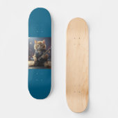ROCKSTAR CAT SPEELT GITAAR SKATEBOARD DEK (Voorkant)