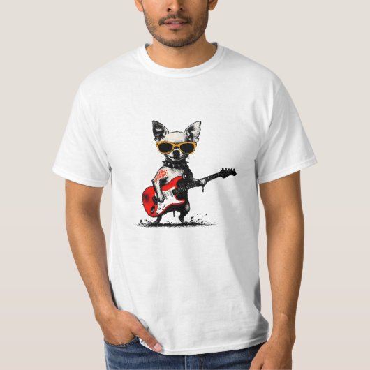 Rockstar Chihuahua T-shirt (Voorkant)