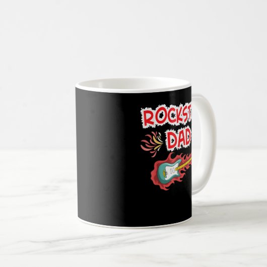 Rockstar Dad Electric Guitar Rock Fan Vaderdag Koffiemok (Voorkant rechts)