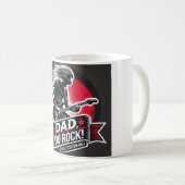 Rockstar Dad elektrische gitaar Vaderdag Koffiemok (Voorkant rechts)
