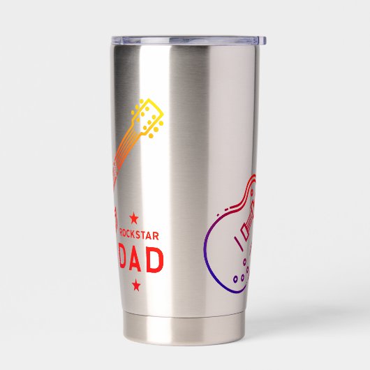 Rockstar Dad Guitar Geïsoleerde Drinkbeker (Links)