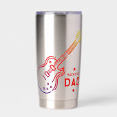Rockstar Dad Guitar Geïsoleerde Drinkbeker (Voorkant)