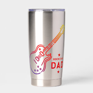 Rockstar Dad Guitar Geïsoleerde Drinkbeker