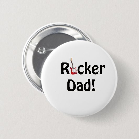 Rockstar Dad Ronde Button 5,7 Cm (Voorkant /achterkant)