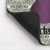 Rockstar Damask Guitar Mousepad, Violet Muismat (Hoek)