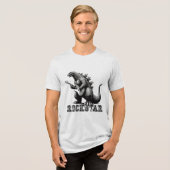 Rockstar-drakendinosaurus Tri-Blend Shirt (Voorkant volledig)