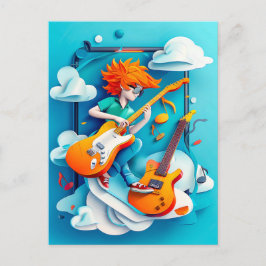 Rockstar Dream voor kinderen Feestdagenkaart