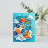 Rockstar Dream voor kinderen Feestdagenkaart (Staand voorkant)