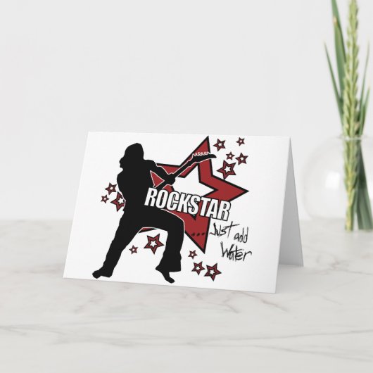 Rockstar: gewoon water toevoegen kaart (Voorkant)