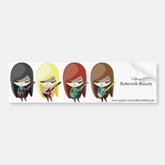 Rockstar Girls Bumpersticker (Voorkant)
