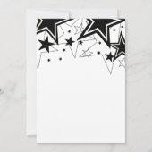 Rockstar gitaar zwarte en witte verjaardag kaart (Achterkant)