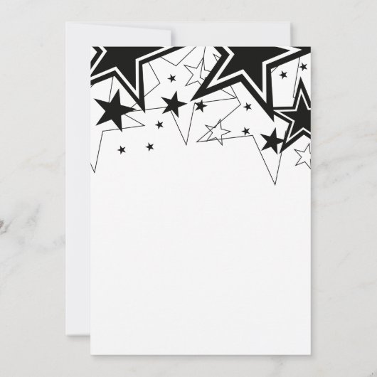 Rockstar gitaar zwarte en witte verjaardag kaart (Achterkant)