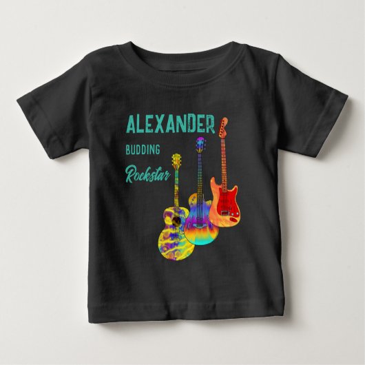 rockstar gitarist kleurrijke gitaren (Voorkant)