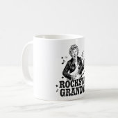Rockstar Grandma – Fun en Retro Music Design Koffiemok (Voorkant links)