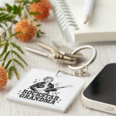 Rockstar Grandma – Fun en Retro Music Design Sleutelhanger (Voorkant Rechts)