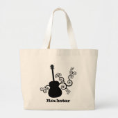 Rockstar Guitar Bag Grote Tote Bag (Voorkant)
