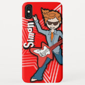 Rockstar guitar boy red douanenaam Case-Mate iPhone case (Achterkant)