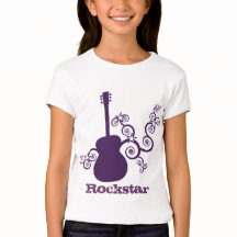 Rockstar Guitar Girl's T-shirt, Paars
