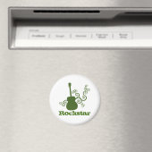 Rockstar Guitar Magnet, Green Magneet (Insitu (Vaatwasser))