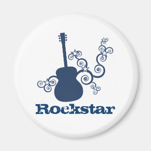 Rockstar Guitar Magnet, Royal Blue Magneet