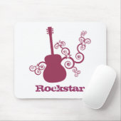 Rockstar Guitar Mousepad, Fuchsia Muismat (Met muis)