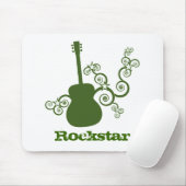 Rockstar Guitar Mousepad, Groen Muismat (Met muis)