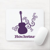 Rockstar Guitar Mousepad, Paars Muismat (Met muis)