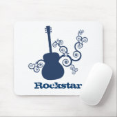 Rockstar Guitar Mousepad, Royal Blue Muismat (Met muis)