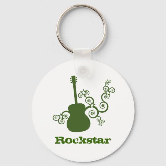 Rockstar Guitar Sleutelhanger, Green Sleutelhanger (Voorkant)