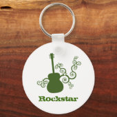 Rockstar Guitar Sleutelhanger, Green Sleutelhanger (Voorkant)
