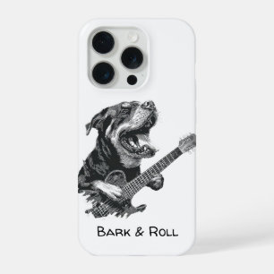 Rockstar Hond Gitaar – Vintage Muziek Dier iPhone 15 Pro Case