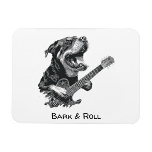 Rockstar Hond Gitaar – Vintage Muziekgedierte Magneet