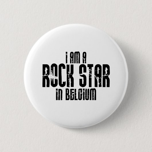 Rockstar in belgië ronde button 5,7 cm (Voorkant)